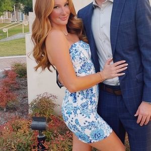 Hello Molly Blue Floral Mini Dress WORN ONCE